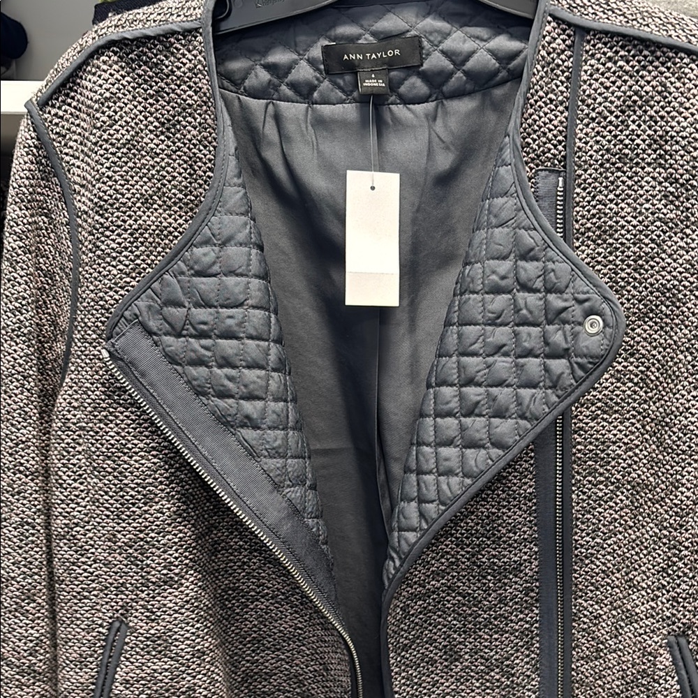 Ann Taylor NWT Tweed Biker Jacket - Picture 9 of 10